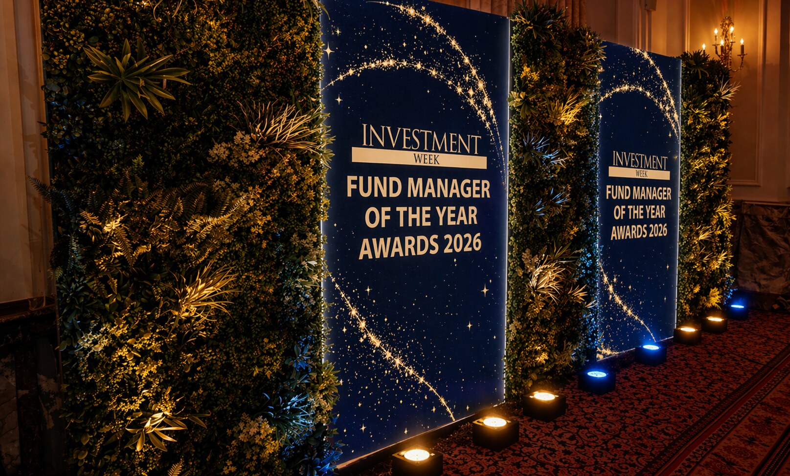 Investment Week Fund Manager of the Year Awards branded backdrop